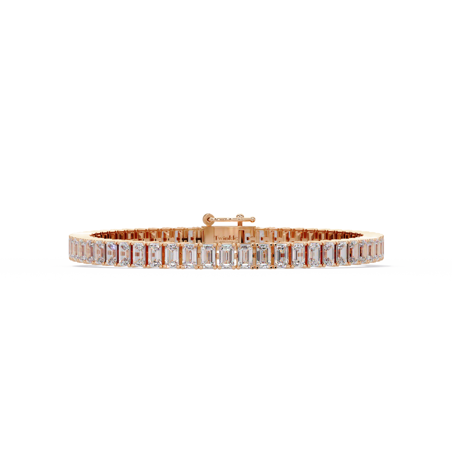 14.25 CT Emerald Cut Tennis Lab Diamond Bracelet