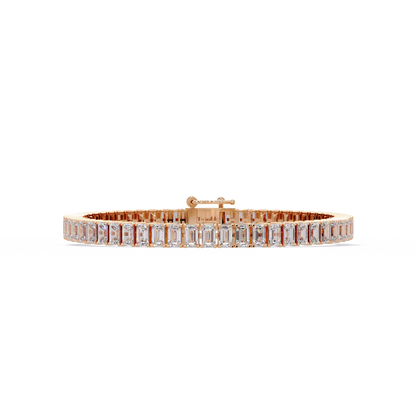 14.25 CT Emerald Cut Tennis Lab Diamond Bracelet