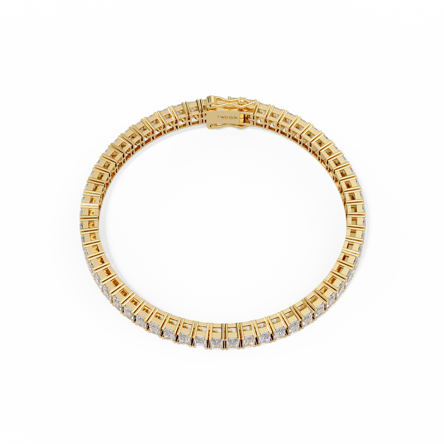 14.25 CT Emerald Cut Tennis Lab Diamond Bracelet