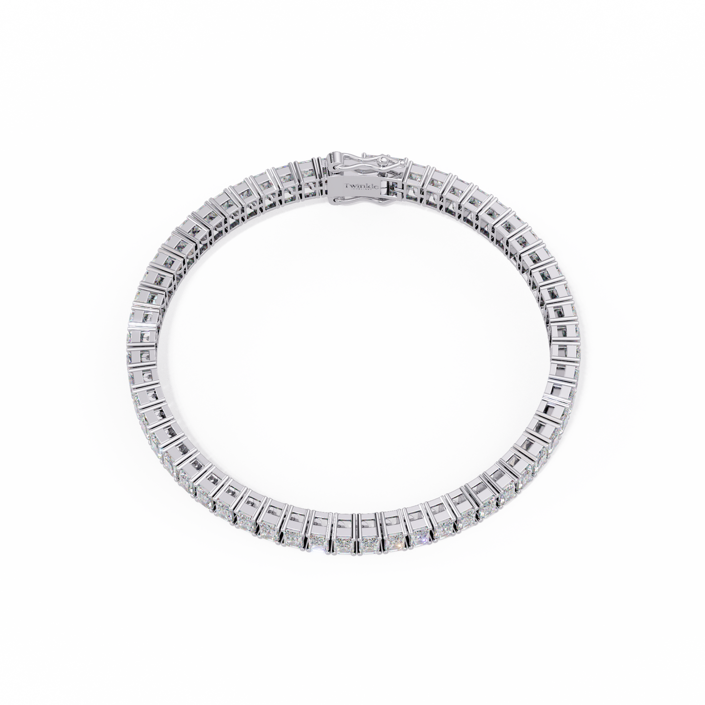 14.25 CT Emerald Cut Tennis Lab Diamond Bracelet