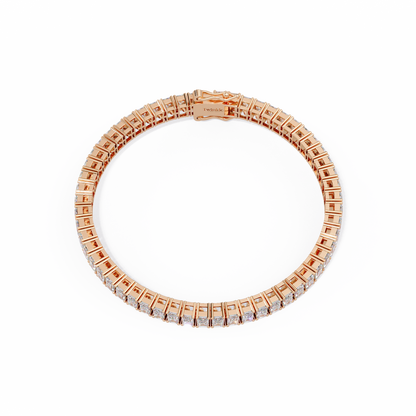 14.25 CT Emerald Cut Tennis Lab Diamond Bracelet