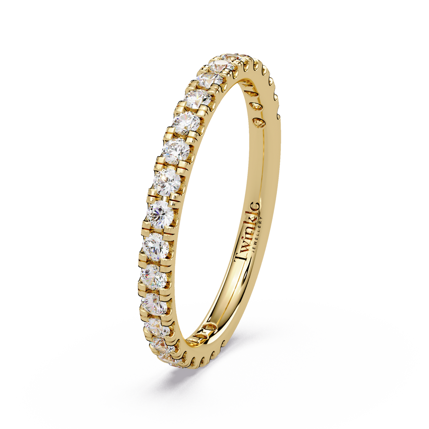 0.80 CT Round Cut Half Eternity Ring