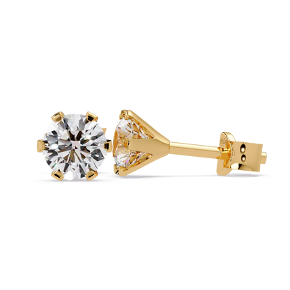 1 ct Round Lab Diamond Earrings