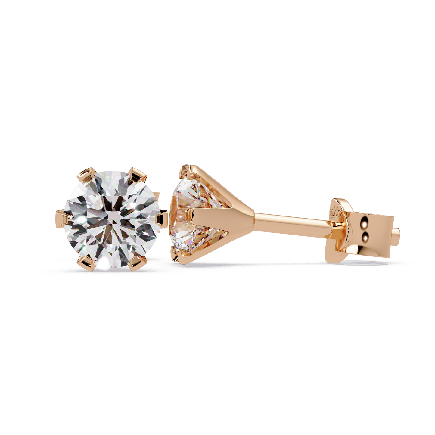 1 ct Round Lab Diamond Earrings
