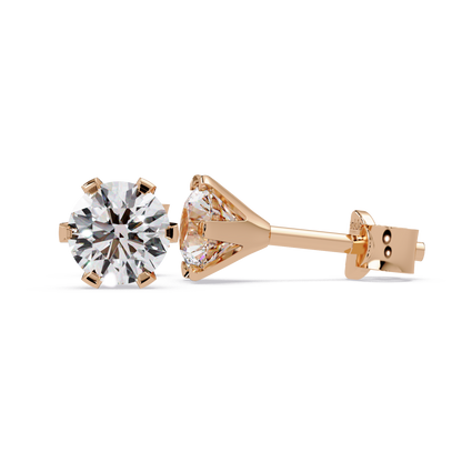 1 ct Round Lab Diamond Earrings