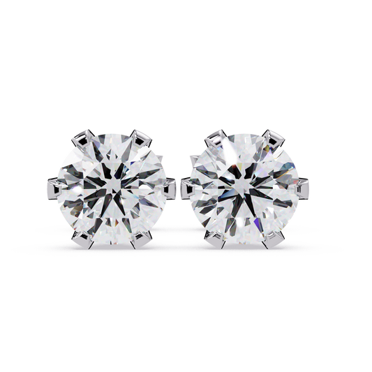 1 ct Round Lab Diamond Earrings