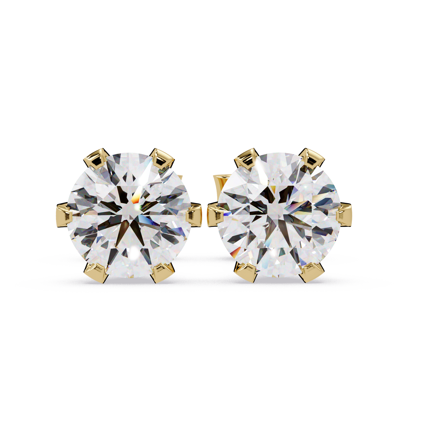 1 ct Round Lab Diamond Earrings