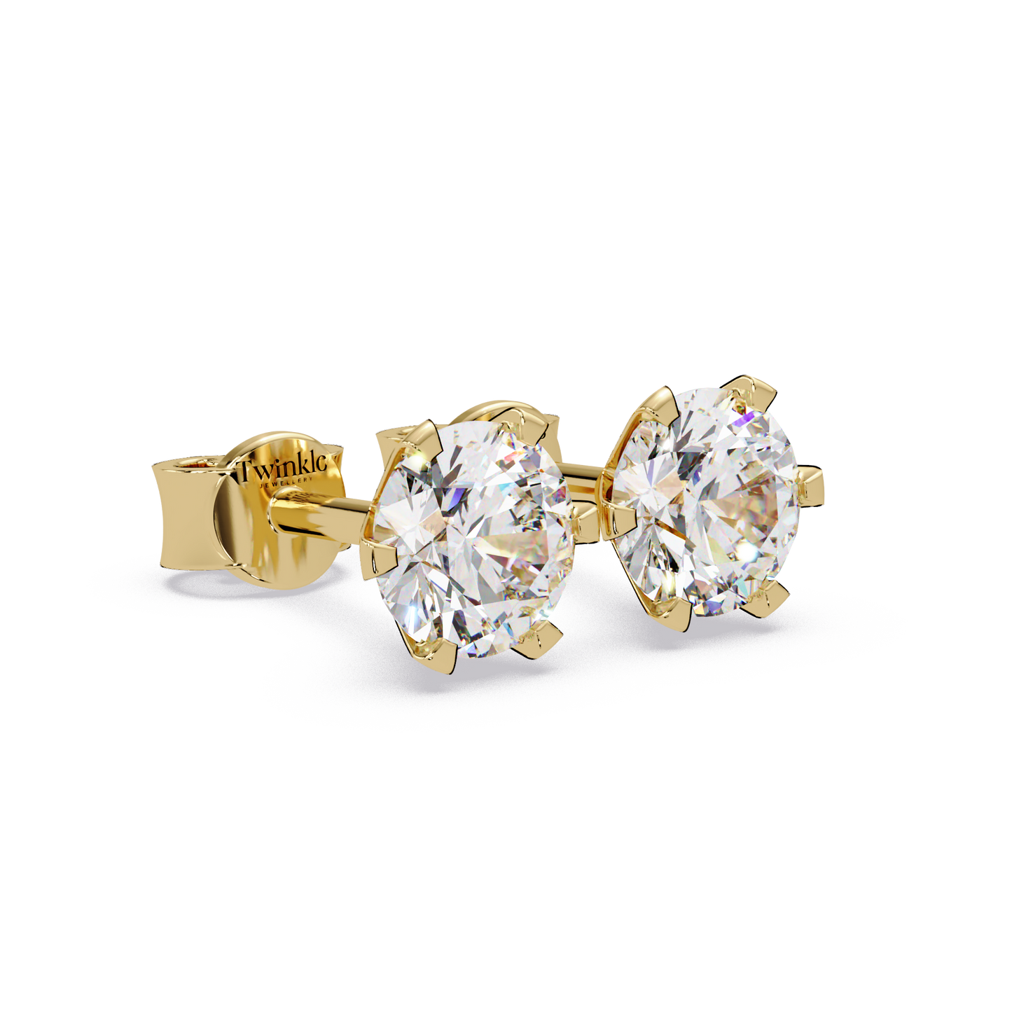 1 ct Round Lab Diamond Earrings