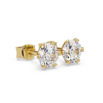 1 ct Round Lab Diamond Earrings
