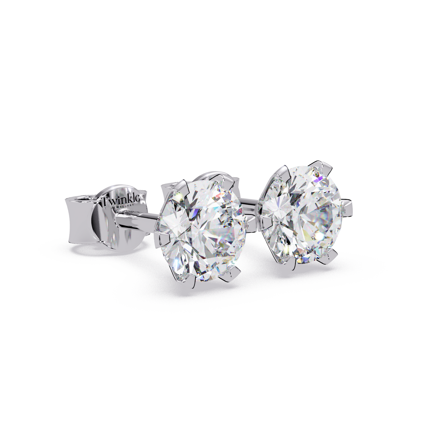 1 ct Round Lab Diamond Earrings