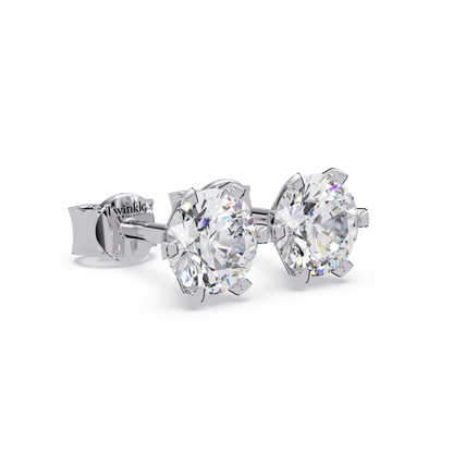 1 ct Round Lab Diamond Earrings