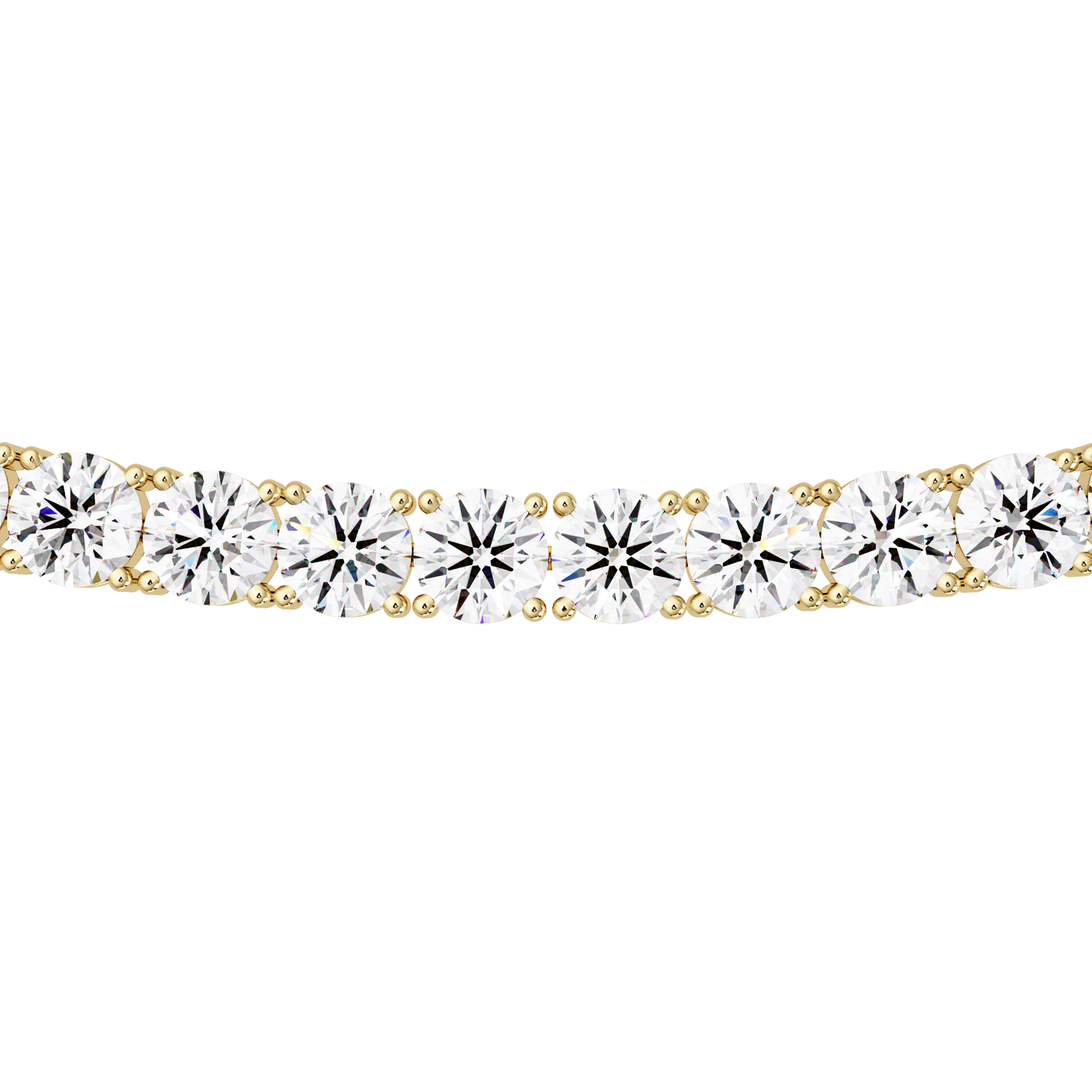12 CT Round Cut Lab Diamond Tennis Necklace