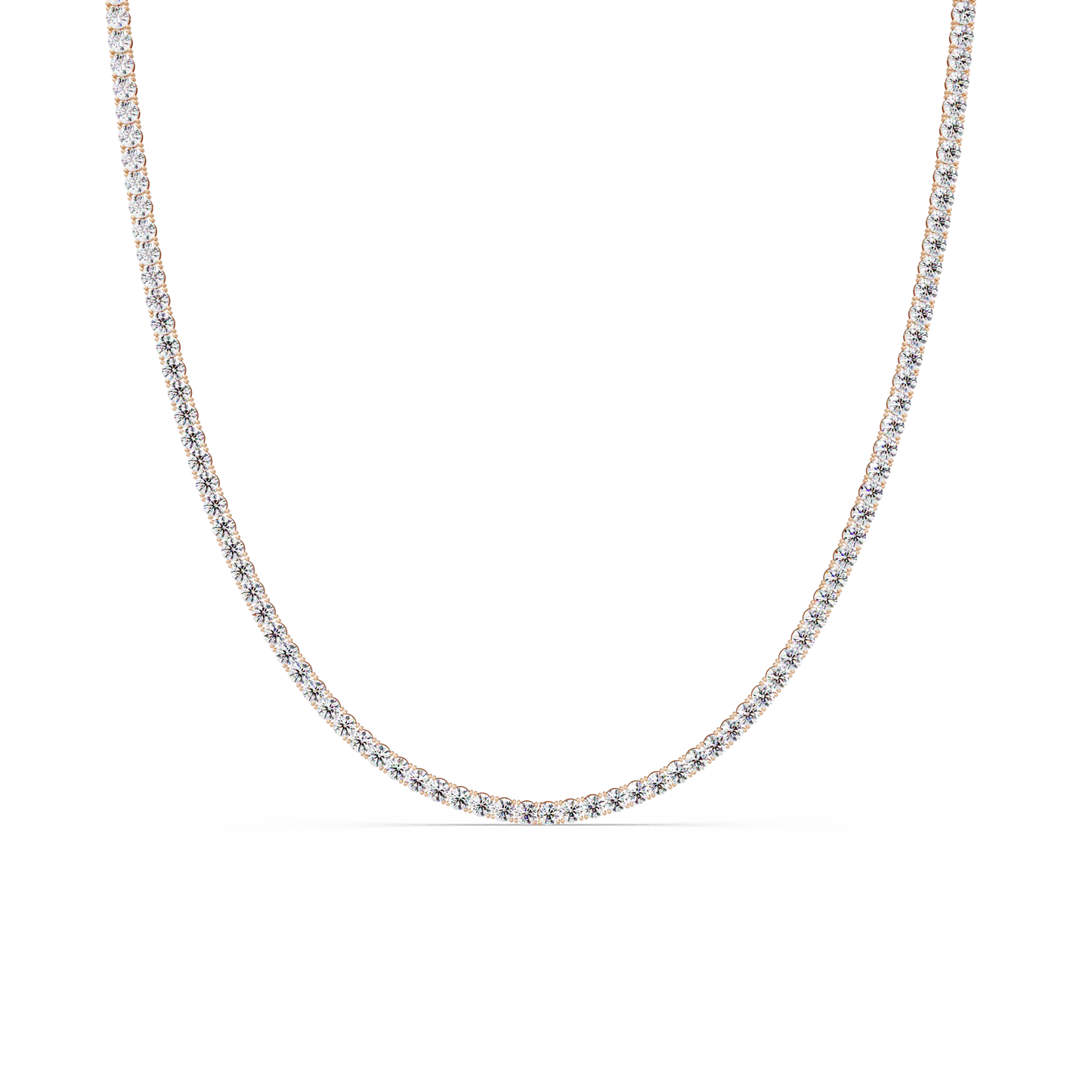 12 CT Round Cut Lab Diamond Tennis Necklace