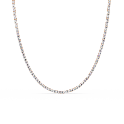12 CT Round Cut Lab Diamond Tennis Necklace