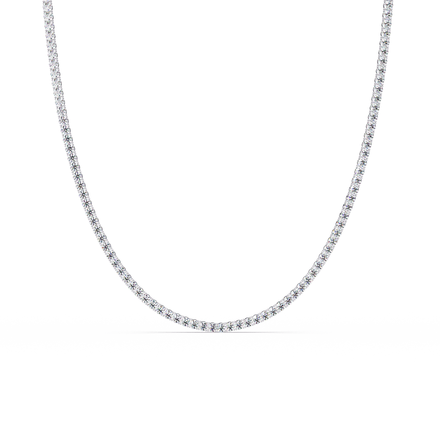12 CT Round Cut Lab Diamond Tennis Necklace
