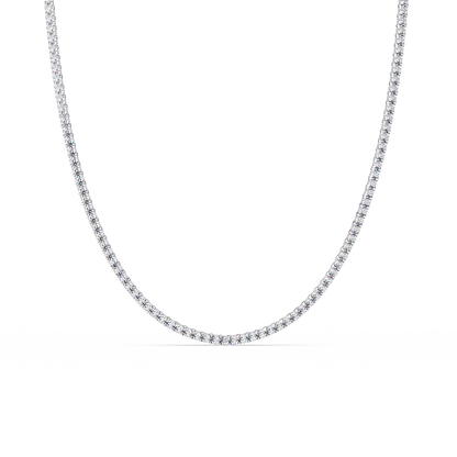 12 CT Round Cut Lab Diamond Tennis Necklace