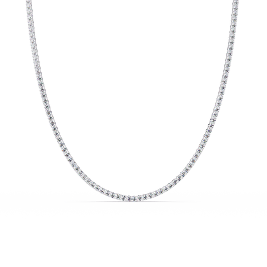 12 CT Round Cut Lab Diamond Tennis Necklace