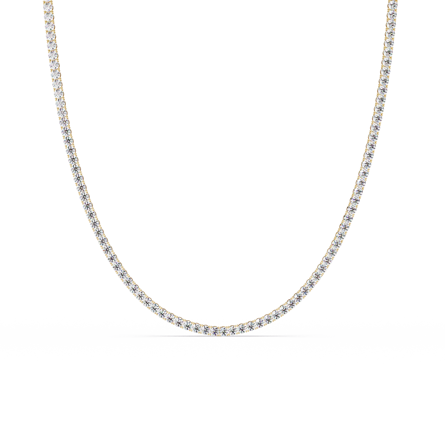 12 CT Round Cut Lab Diamond Tennis Necklace