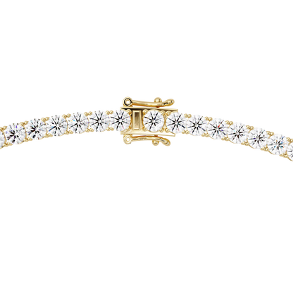 12 CT Round Cut Lab Diamond Tennis Necklace