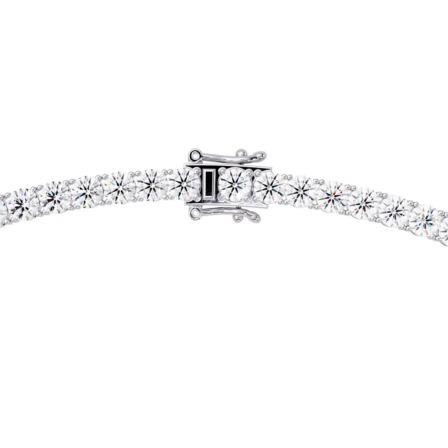 12 CT Round Cut Lab Diamond Tennis Necklace