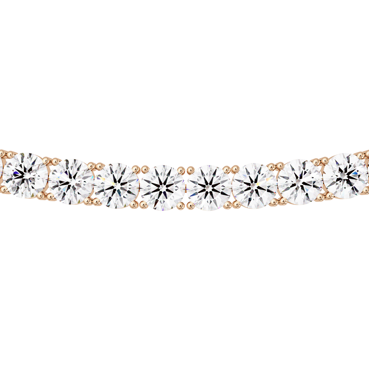 12 CT Round Cut Lab Diamond Tennis Necklace