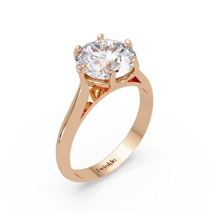 3 CT Solitaire Lab Grown Diamond Ring