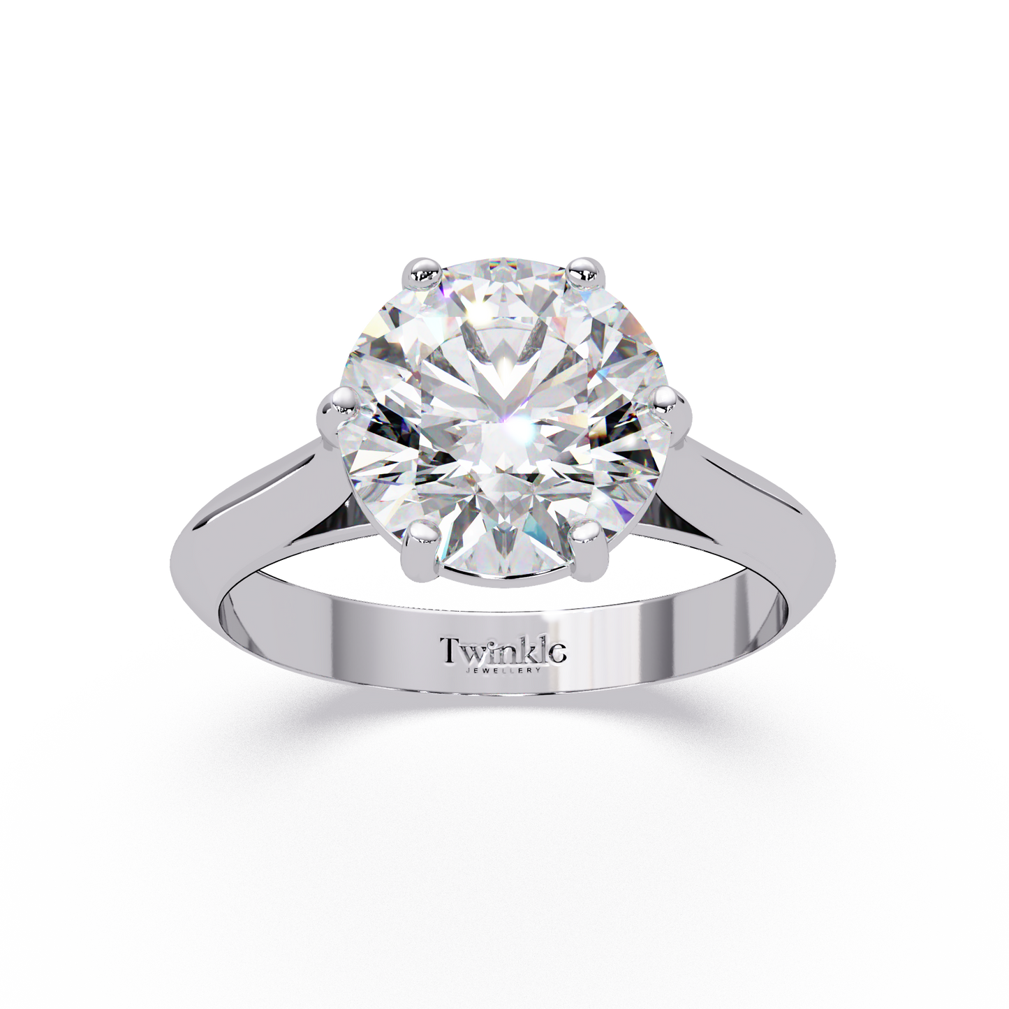 3 CT Solitaire Lab Grown Diamond Ring