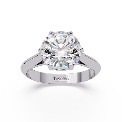 3 CT Solitaire Lab Grown Diamond Ring