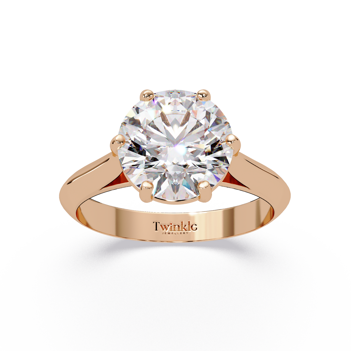 3 CT Solitaire Lab Grown Diamond Ring