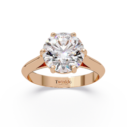 3 CT Solitaire Lab Grown Diamond Ring