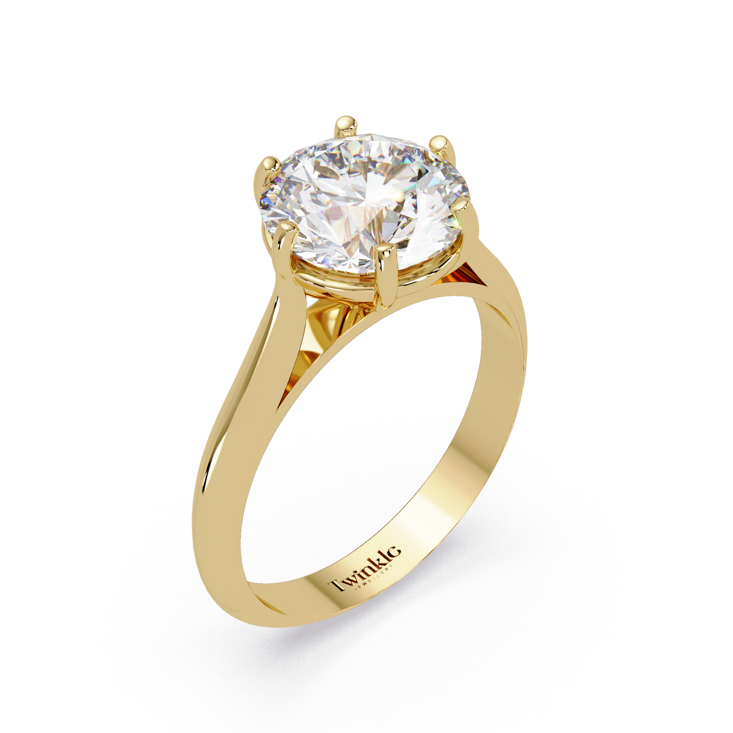 3 CT Solitaire Lab Grown Diamond Ring