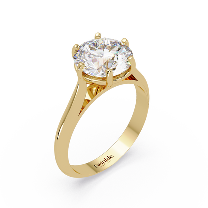 3 CT Solitaire Lab Grown Diamond Ring