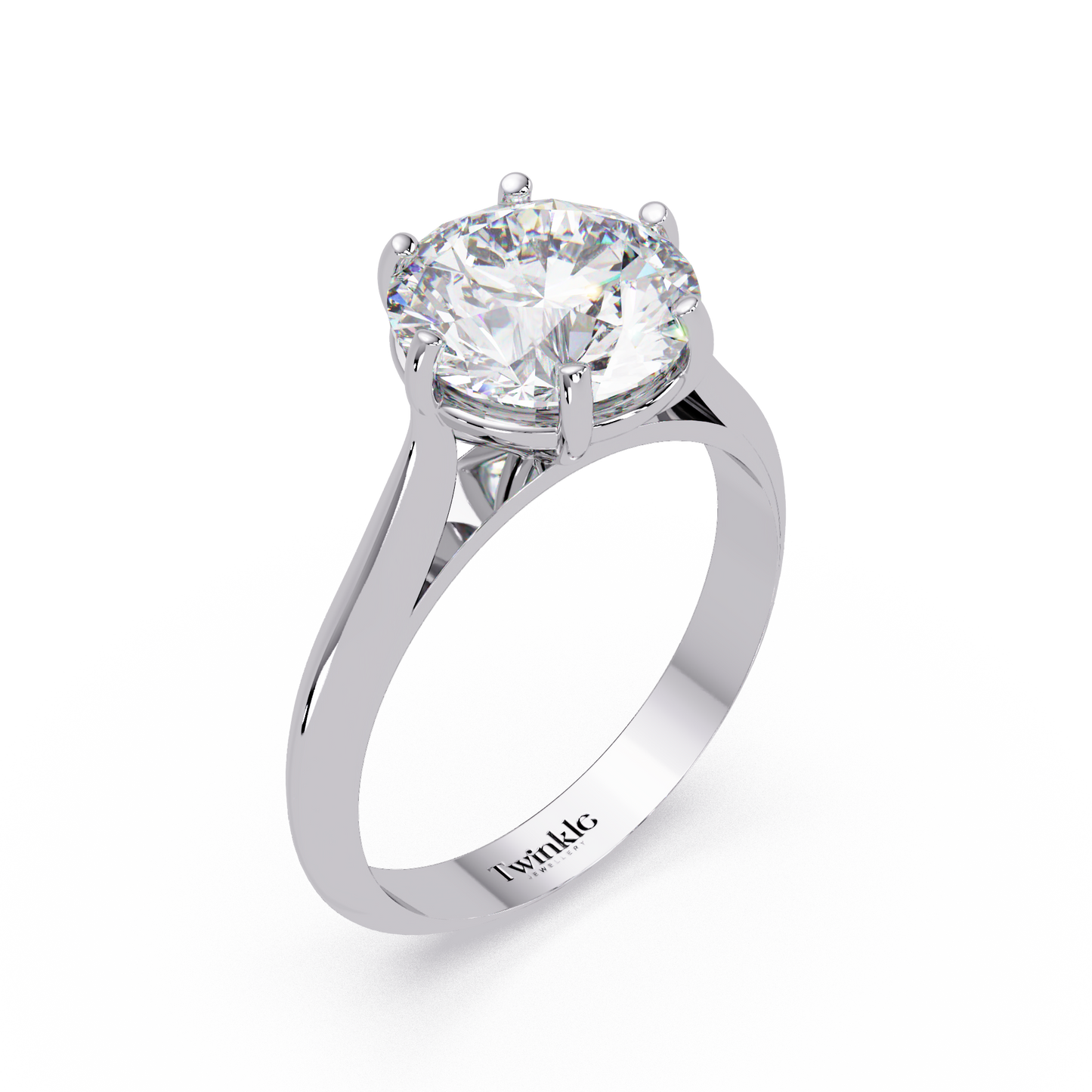 3 CT Solitaire Lab Grown Diamond Ring