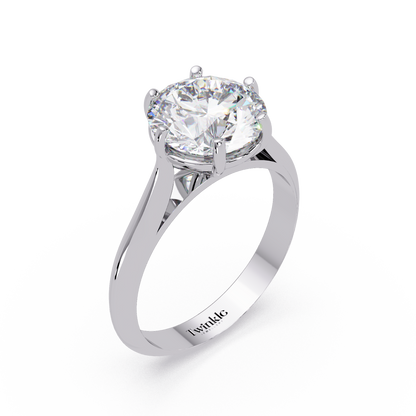 3 CT Solitaire Lab Grown Diamond Ring