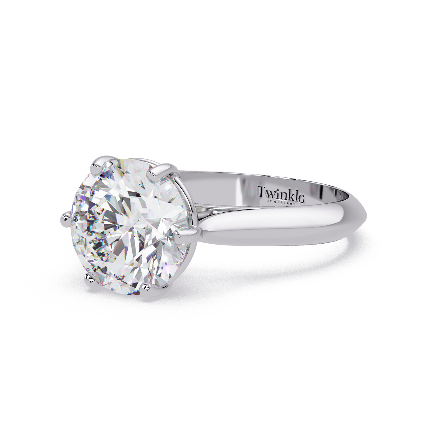 3 CT Solitaire Lab Grown Diamond Ring