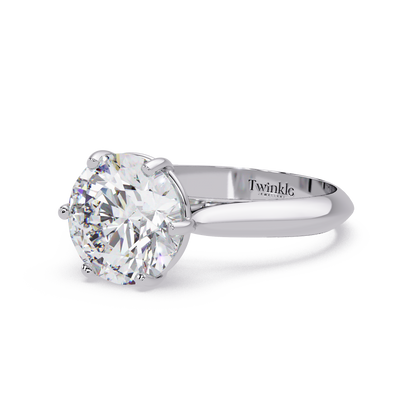 3 CT Solitaire Lab Grown Diamond Ring