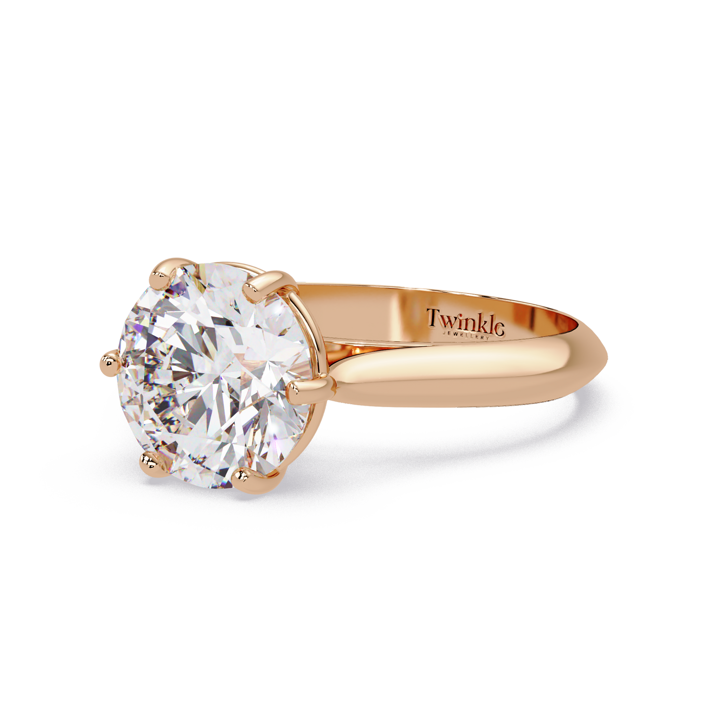 3 CT Solitaire Lab Grown Diamond Ring