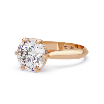 3 CT Solitaire Lab Grown Diamond Ring