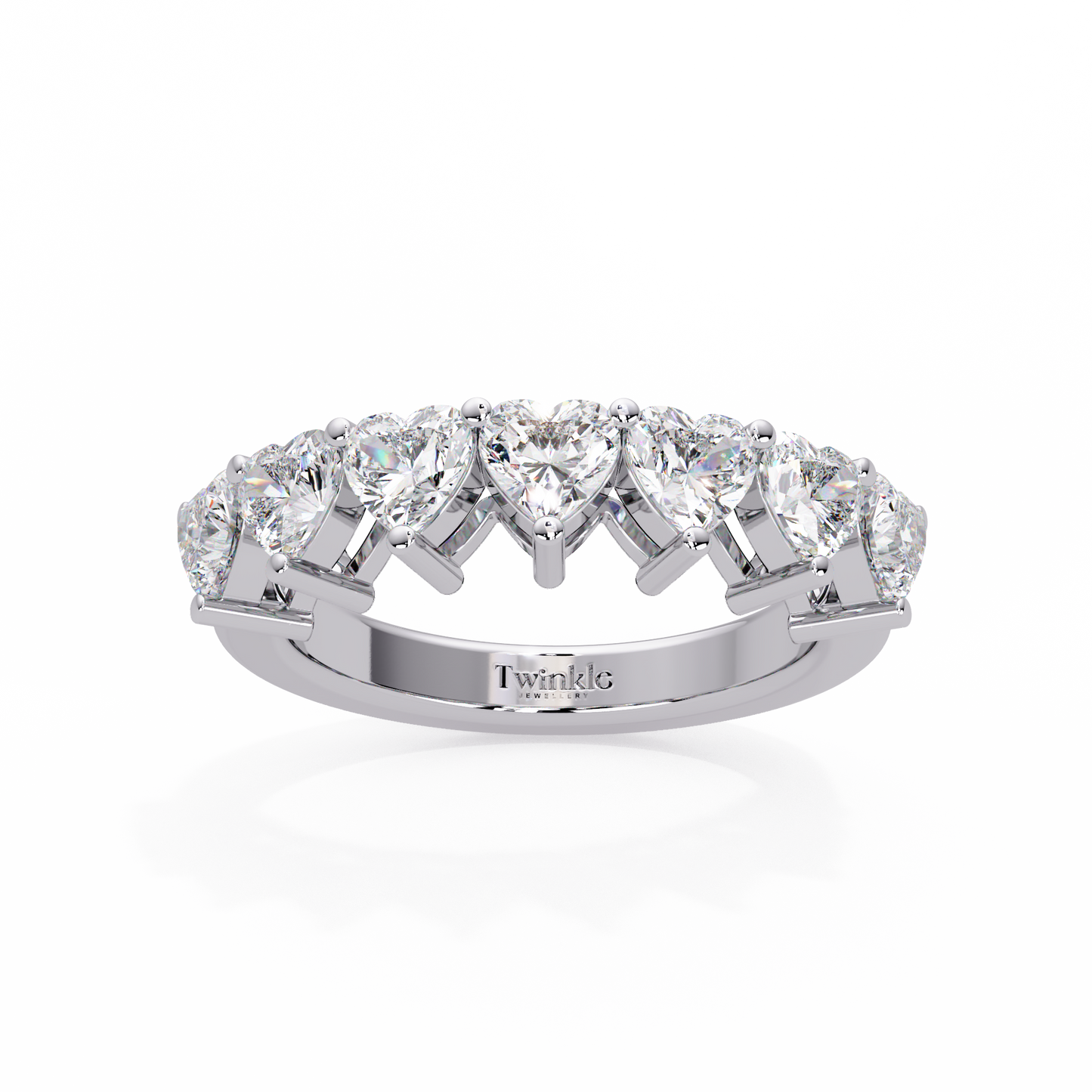 2.1 CT Heart Cut Lab Diamond Ring