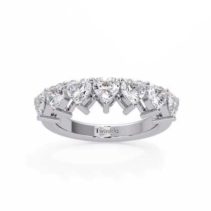 2.1 CT Heart Cut Lab Diamond Ring
