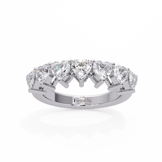 2.1 CT Heart Cut Lab Diamond Ring