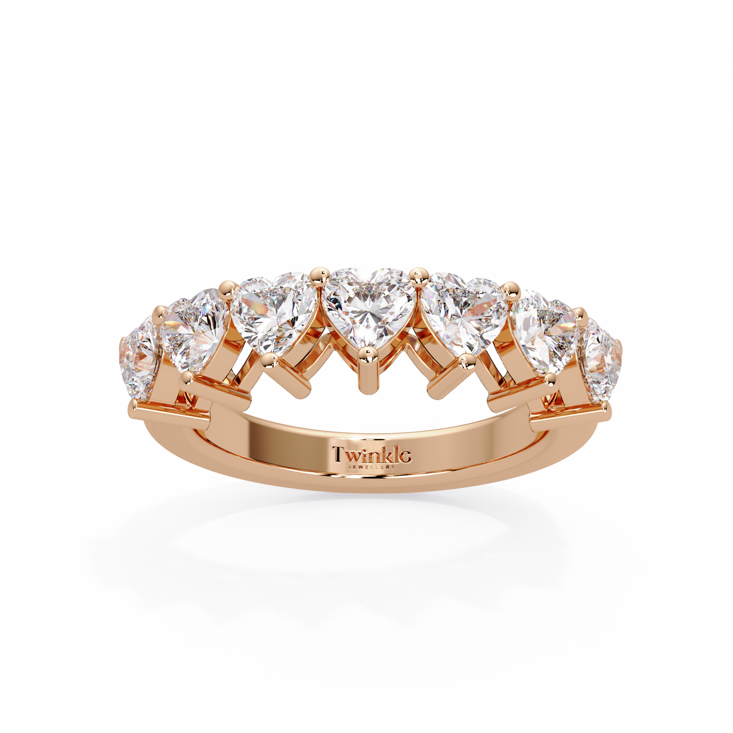 2.1 CT Heart Cut Lab Diamond Ring