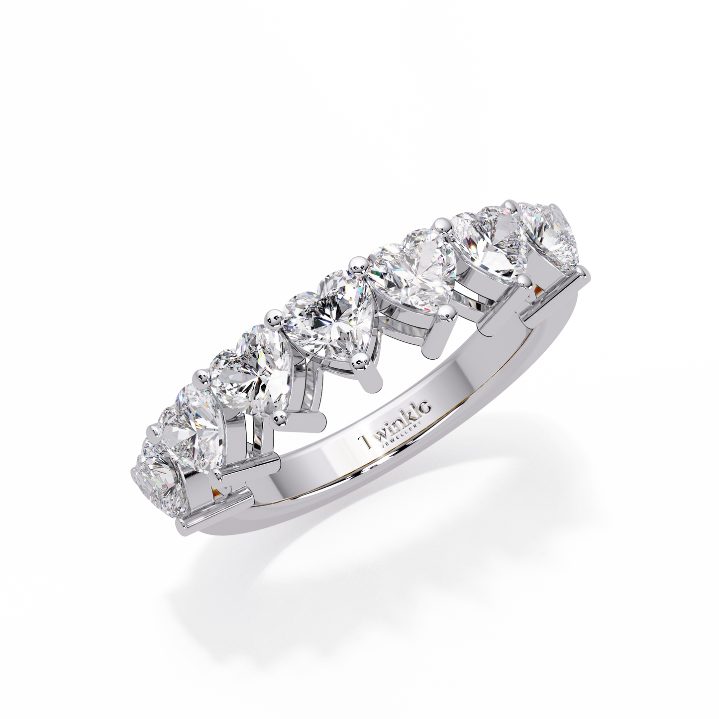2.1 CT Heart Cut Lab Diamond Ring