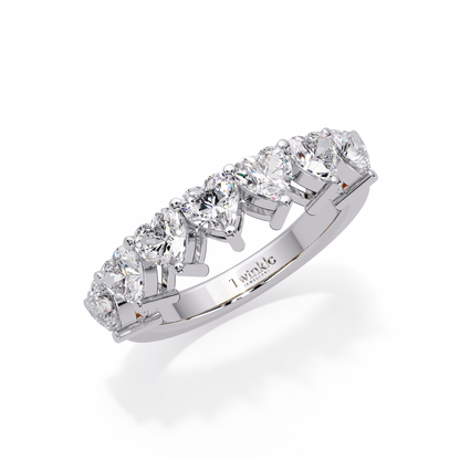 2.1 CT Heart Cut Lab Diamond Ring