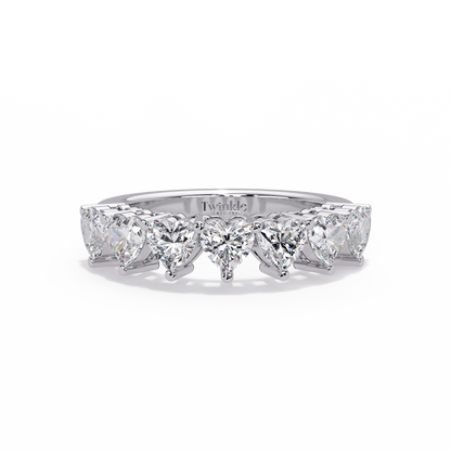 2.1 CT Heart Cut Lab Diamond Ring