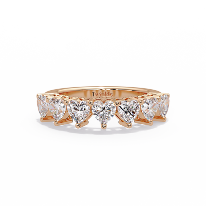 2.1 CT Heart Cut Lab Diamond Ring