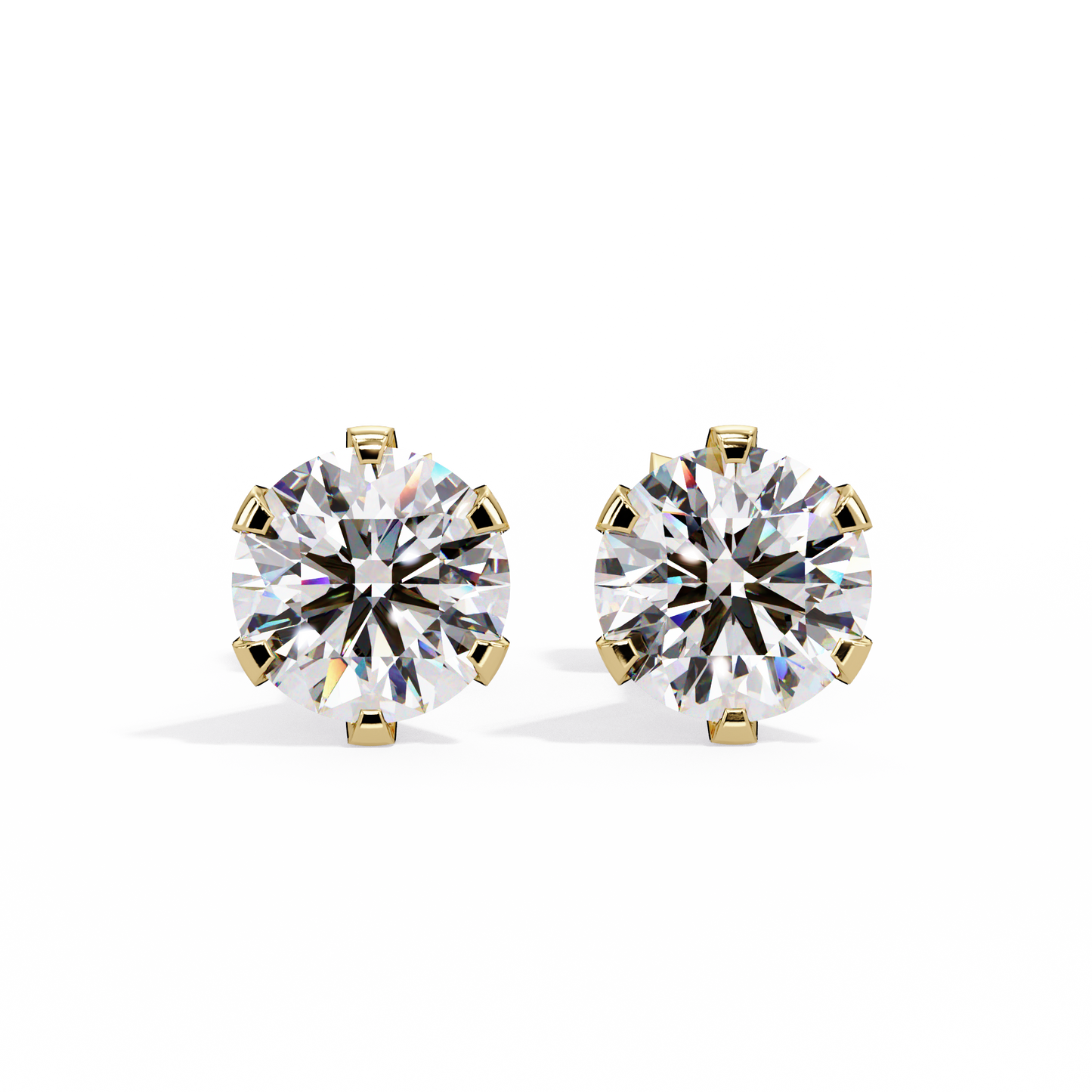 1.80 CT Round Lab Diamond Stud Earrings