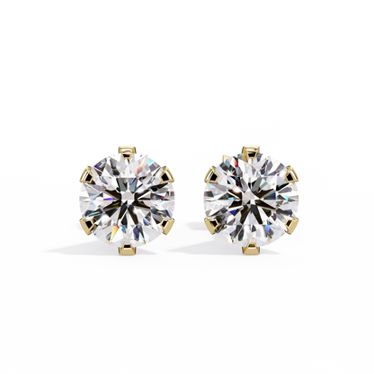 1.80 CT Round Lab Diamond Stud Earrings