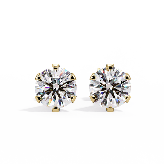 1.80 CT Round Lab Diamond Stud Earrings