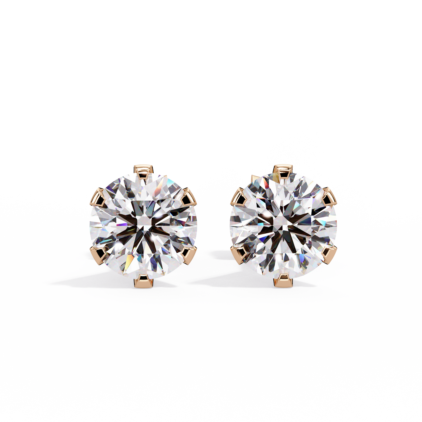 1.80 CT Round Lab Diamond Stud Earrings